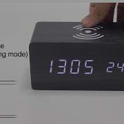 Best Wooden LED Clock With Wireless Charging Setting Guide