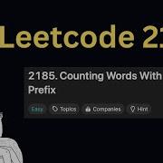 Daily LeetCode Challenge Day 177 Counting Words With A Given Prefix