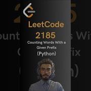 LeetCode 2185 Counting Words With A Given Prefix Python