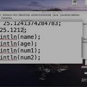 Java Variables String Int Char Double Long Float Short Byte