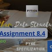 Assignment 8 4 Python Data Structures PY4E Coursera Mythoughts Assignment8 4