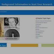 VISC1001 Research A Theme Using Credo Reference