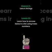 Get Any Item From A List With Indexing Lesson 18 Python Coding Programming Shorts