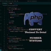 PHP Decimal To Octal