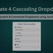 Cascading Dropdown List With 4 Levels Using JavaScript Javascript Project For Beginners