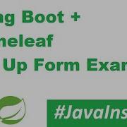 Spring Boot Thymeleaf Signup Form Example Java Inspires