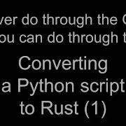 Converting A Python Script To Rust 1