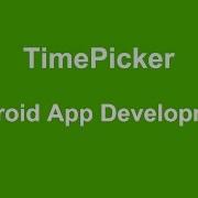 Android TimePicker Example