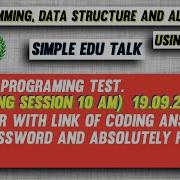 19 September Morning Session NPTEL Programming Data Structures And Algorithms Using Python