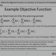 Formulating An Aggregate Planning Problem As A Linear Program