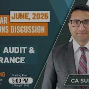 CAP II Audit Assurance June 2025 Questions Discussion CA Sunil Joshi Hamro Academy