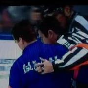 Stephane Auger Takes Stick To Face
