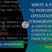 WRITE A JAVA PROGRAM TO PERFORM STRING OPERATIONS USING STRINGBUFFER CLASS IN TAMIL JavaPractical