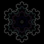Koch Snowflake Fractal 4bit Render With My 100 Pure Python Graphics Library