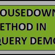 MOUSEDOWN METHOD JQUERY DEMO
