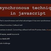 Asynchronous Techniques In Javascript Asynchronous Javascript Part 1