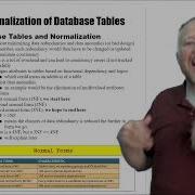 1 Database Tables And Normalization
