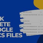Как легко и просто массово удалить файлы GOOGLE DOCS