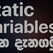 Static Variables JAVA Programming In Sinhala RAVB