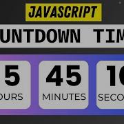 Create A Countdown ONLY With JavaScript