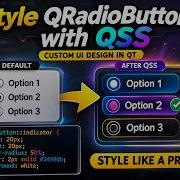 Qt6 Стилизация QRadioButton с помощью QSS Разработка пользовательского интерфейса пошагова