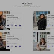 Responsive Team Section Card Design Using HTML CSS Bootstrap 5