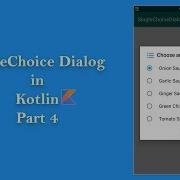 SingleChoice Alert Dialog In Kotlin Part 4