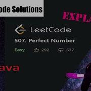LeetCode 507 Perfect Number Solution Explained Java