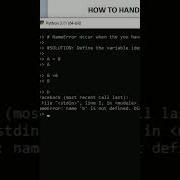 How To Handle NameError In Python Pythonprogramming