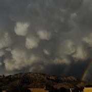 Mammatus Clouds Rainbow Sunset Time Lapse