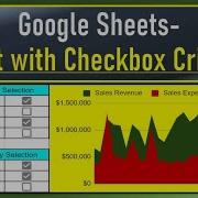 Диаграмма в Google Sheets с критериями в виде флажков