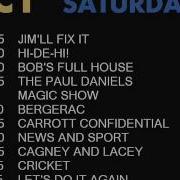 BBC 1 Closedown Mock January 1987