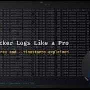 Docker Logs Like A Pro Since Timestamps Explained