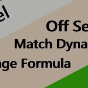 Offset Match In Excel Offset Function Dynamic Calculations Explained