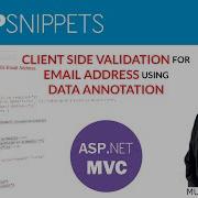 Client Side Email Validation Using Data Annotation In ASP Net MVC