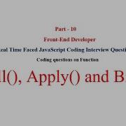 Call Apply Bind In JavaScript JavaScript Interview Question Call Apply Vs Bind In JavaScript