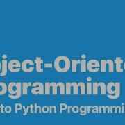 Python Programming 14 Object Oriented Programming