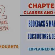 12th Computer Science Chapter 10 Book Back 5 Marks Q No 1 Constructors And Destructors Tamil