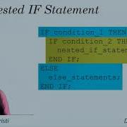 PL SQL IF THEN ELSIF And Nested IF