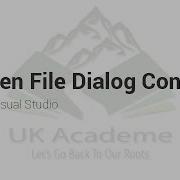 Open File Dialog Box In C Visual Studio