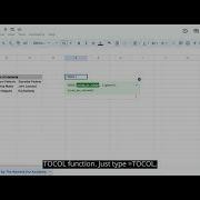 Google Sheet Tips Tricks TOCOL And TOROW Functions