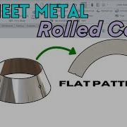 How To Create ROLLED CONES In SOLIDWORKS Sheet Metal Tutorial For Students Flat Pattern