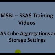 MSBI SSAS SSAS Cube Aggregations And Storage Settings