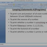 Python Programming 22 Programs Based On Loops
