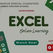 Remove Special Characters From Text String With Excel LAMBDA Function Excel Exceltutorial Lambda