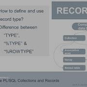 Oracle Plsql Records And Collections Type