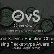 NSH Based Service Function Chaining With OVS Using Packet Type Aware Pipeline Zoltan Balogh