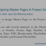 Creating Master Pages In Project Set Up In RoboHelp 11 Technical Writing Course