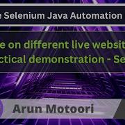 Selenium Java Automation Practical Demonstration Series On Different Websites Part 8
