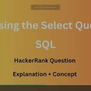 Revising The Select Query II Using SQL HackerRank Question